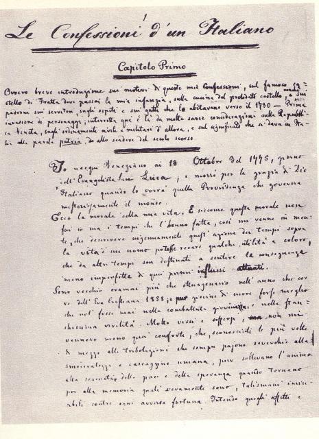 Ippolito Nievo, "Le confessioni di un italiano"